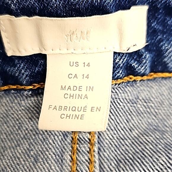 H&M Women High Rise Straight Leg Zip & Button Closure 5 Pocket Jeans Size 14 - Picture 6 of 7